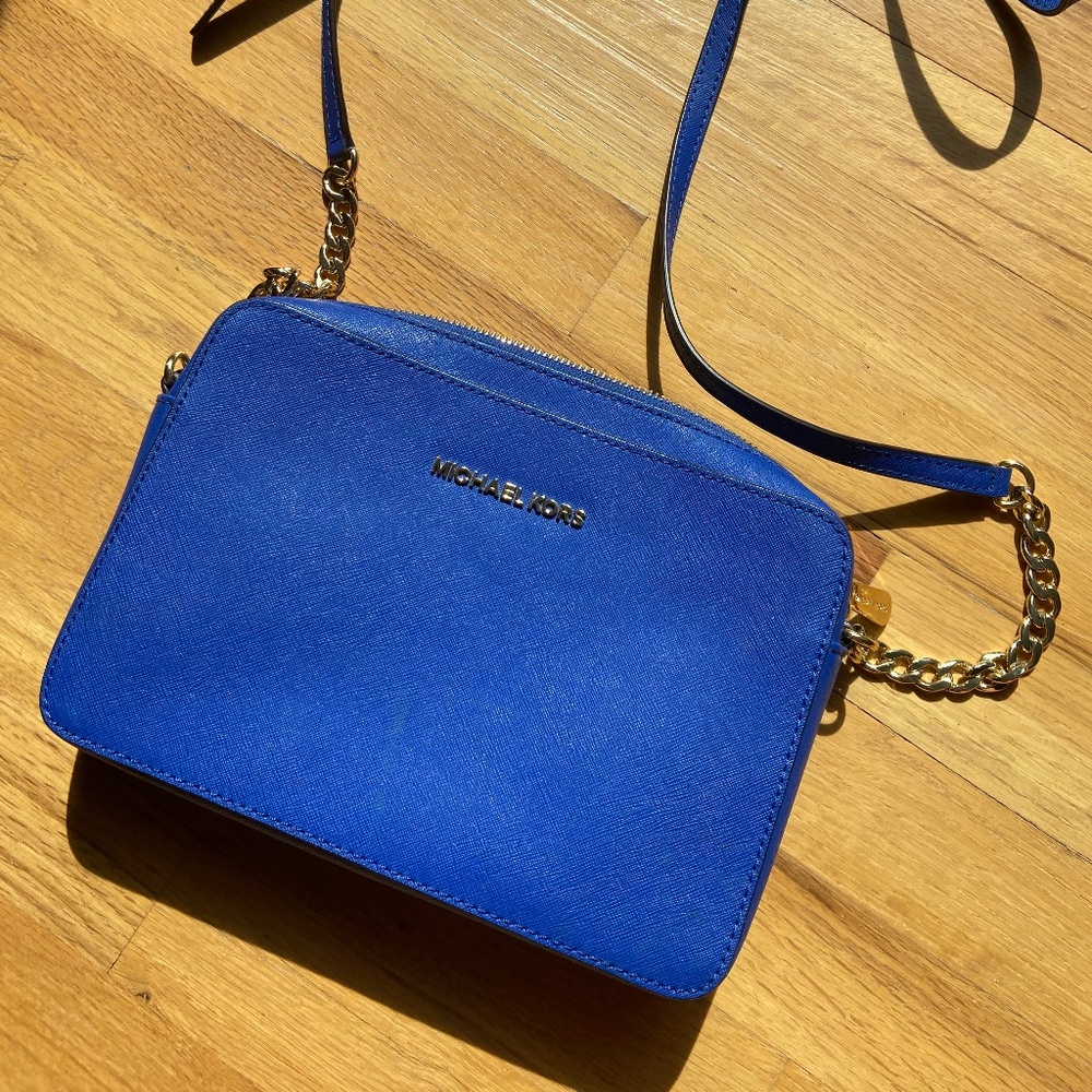 Michael Kors Jet Set Saffiano Leather Crossbody Purse